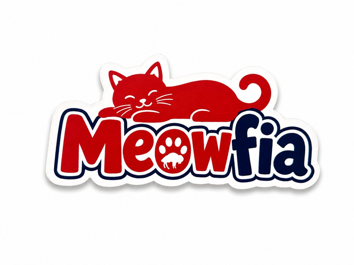 Small Meowfia Sleeping Cat Magnet