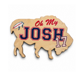 6" Wooden On My Josh Magnet