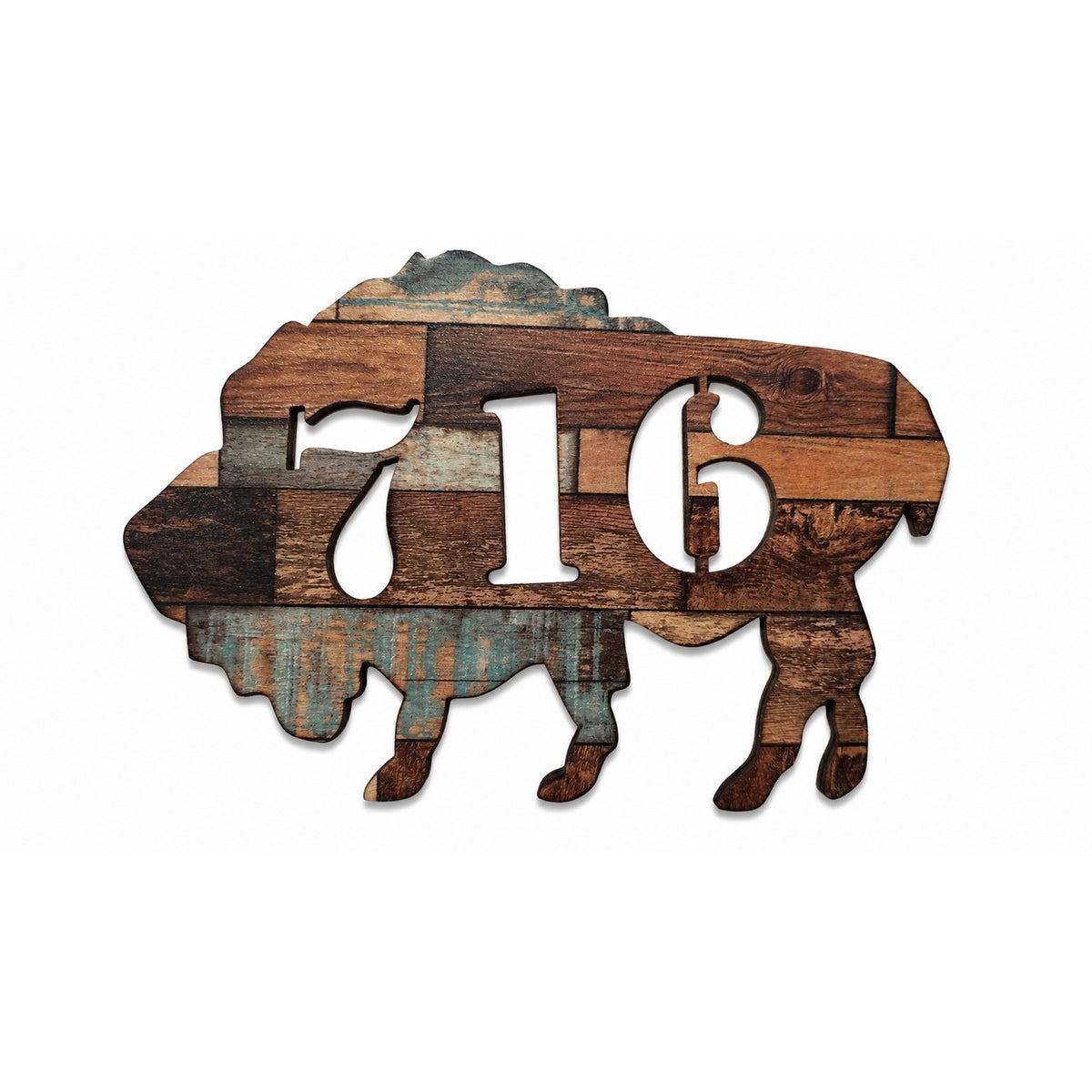 6" Wooden 716 Magnet