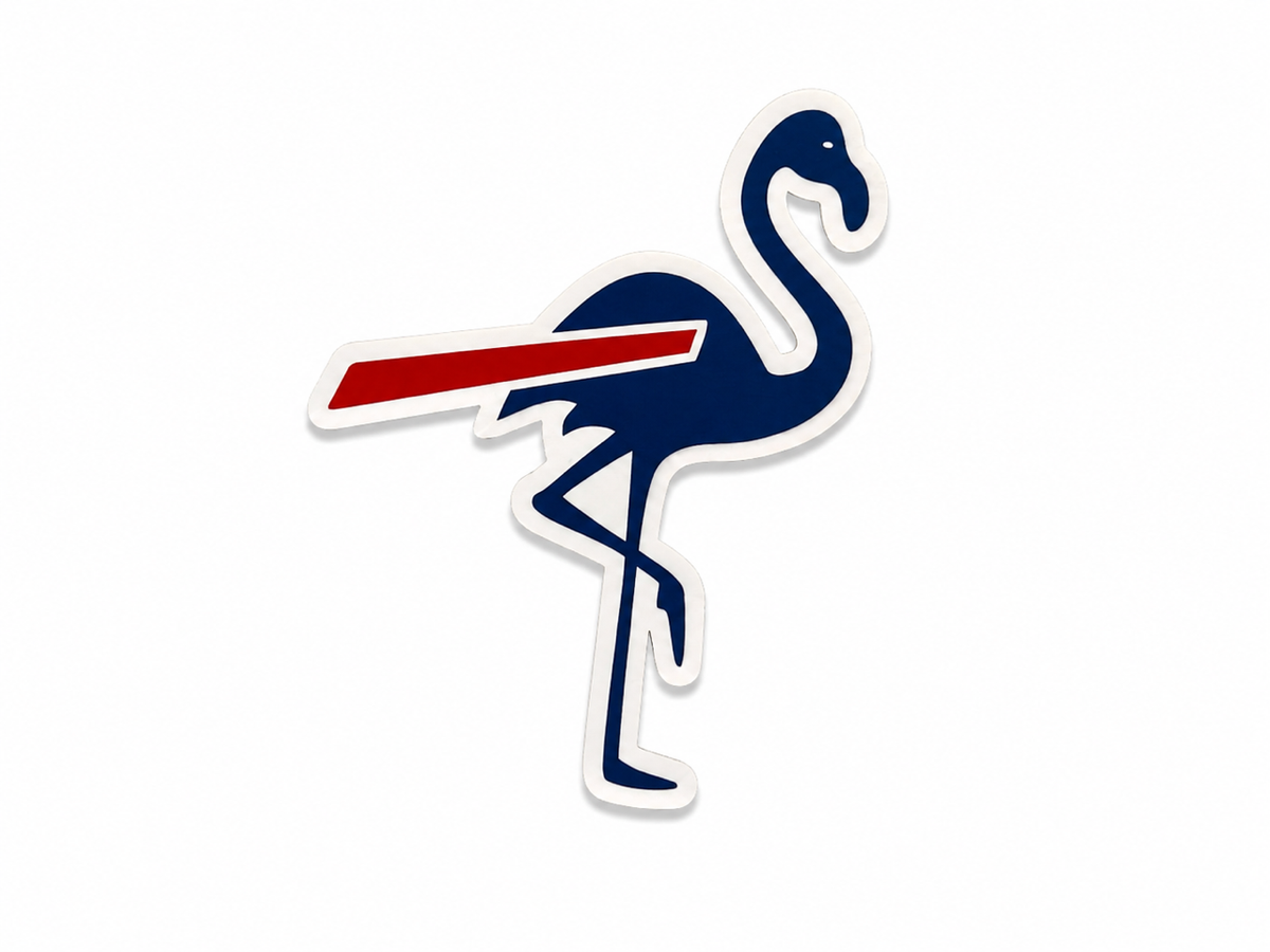 Small Flamingo Swoosh Magnet