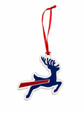 Blue Reindeer Ornament