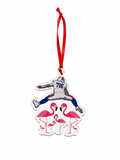 Jumping Flamingo Ornament