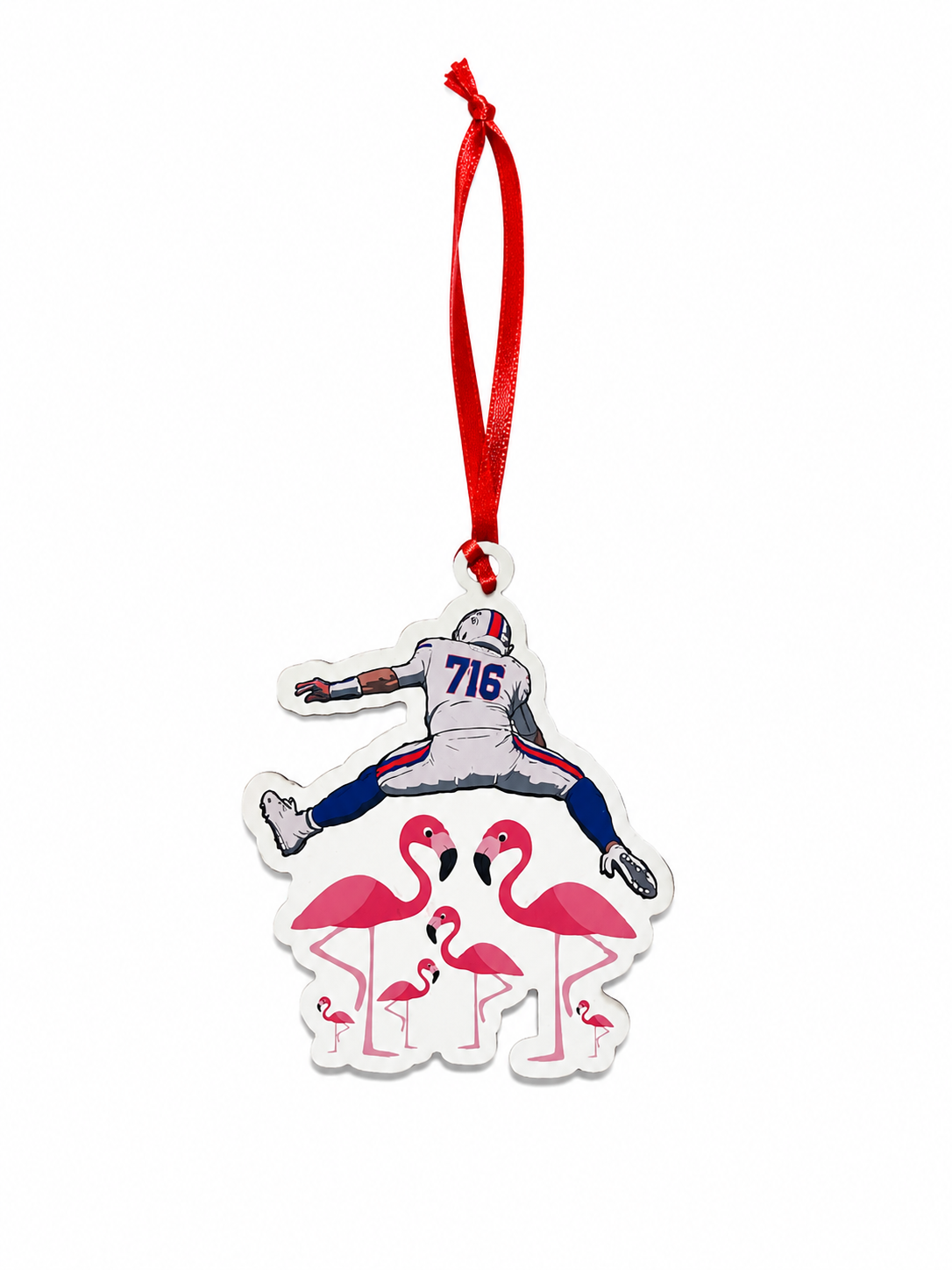 Jumping Flamingo Ornament