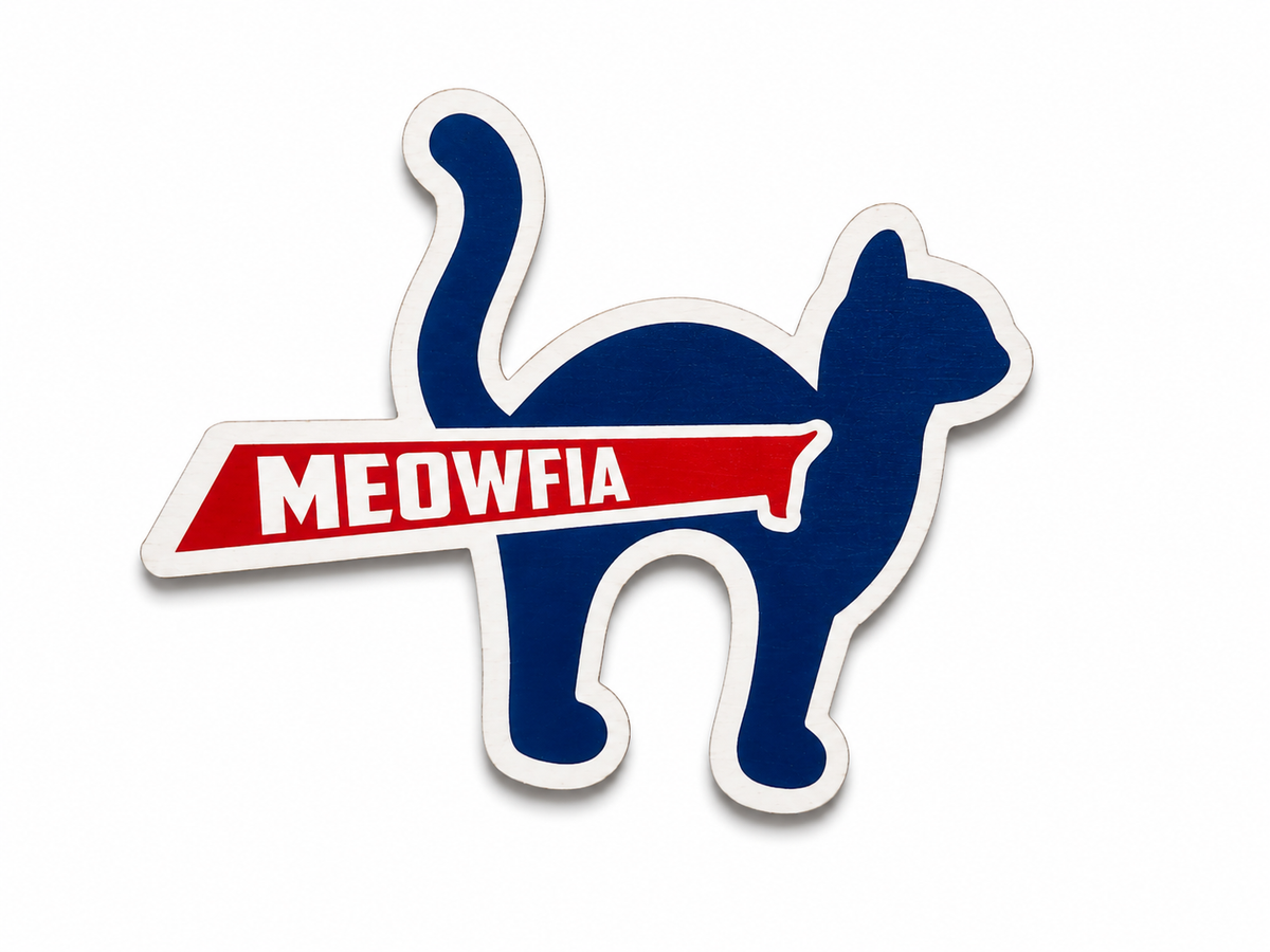 Small Meowfia Standing Cat Magnet