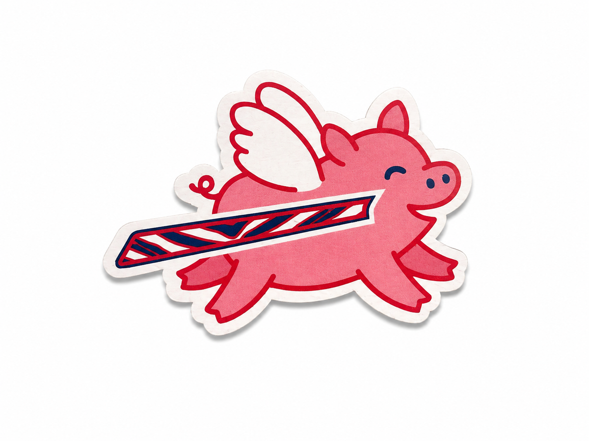 Small Flying Pig Magnet