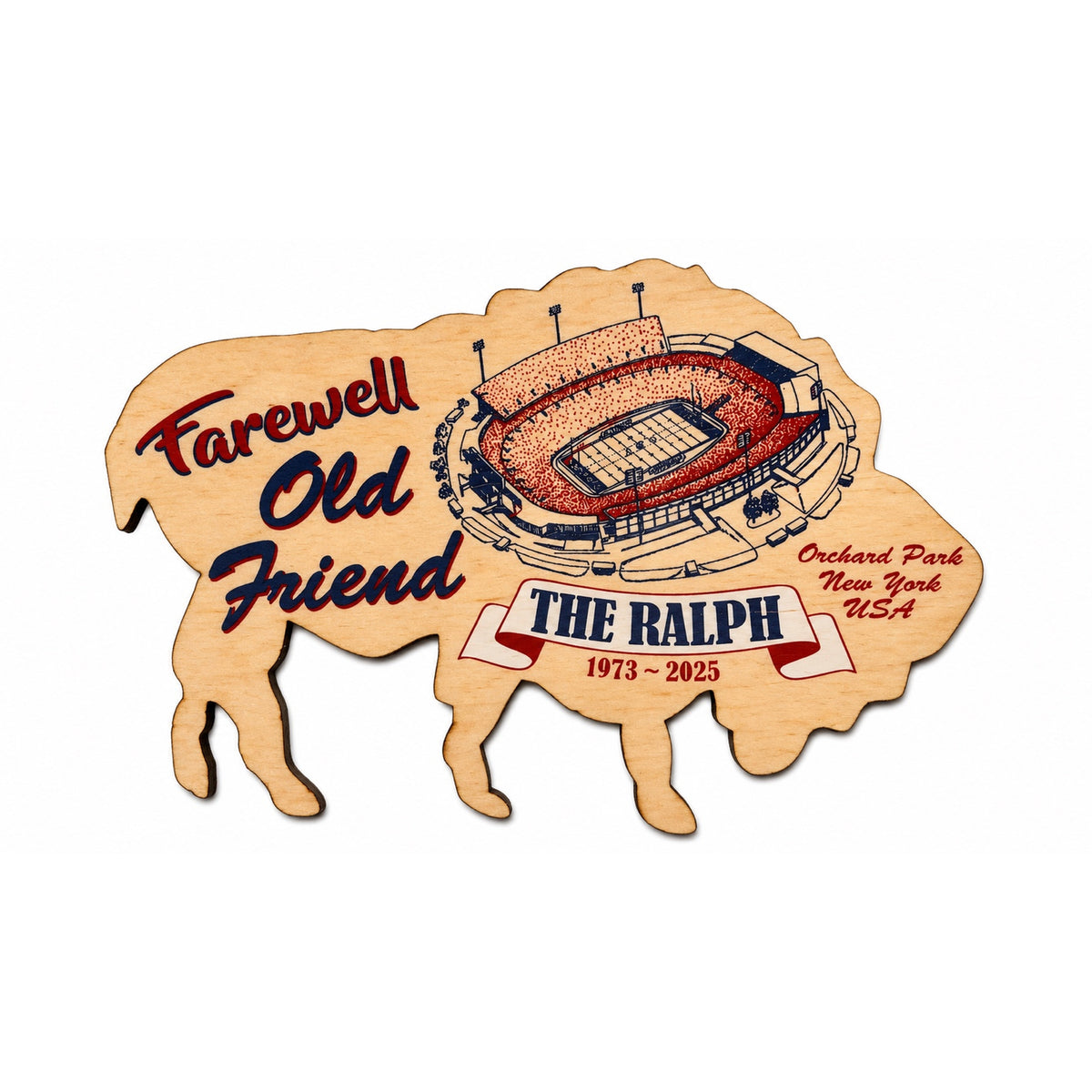 6" Wooden Farewell Ralph Magnet