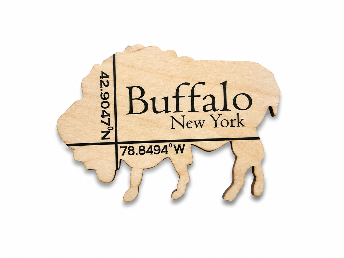 Large Buffalo Coordinate Magnet