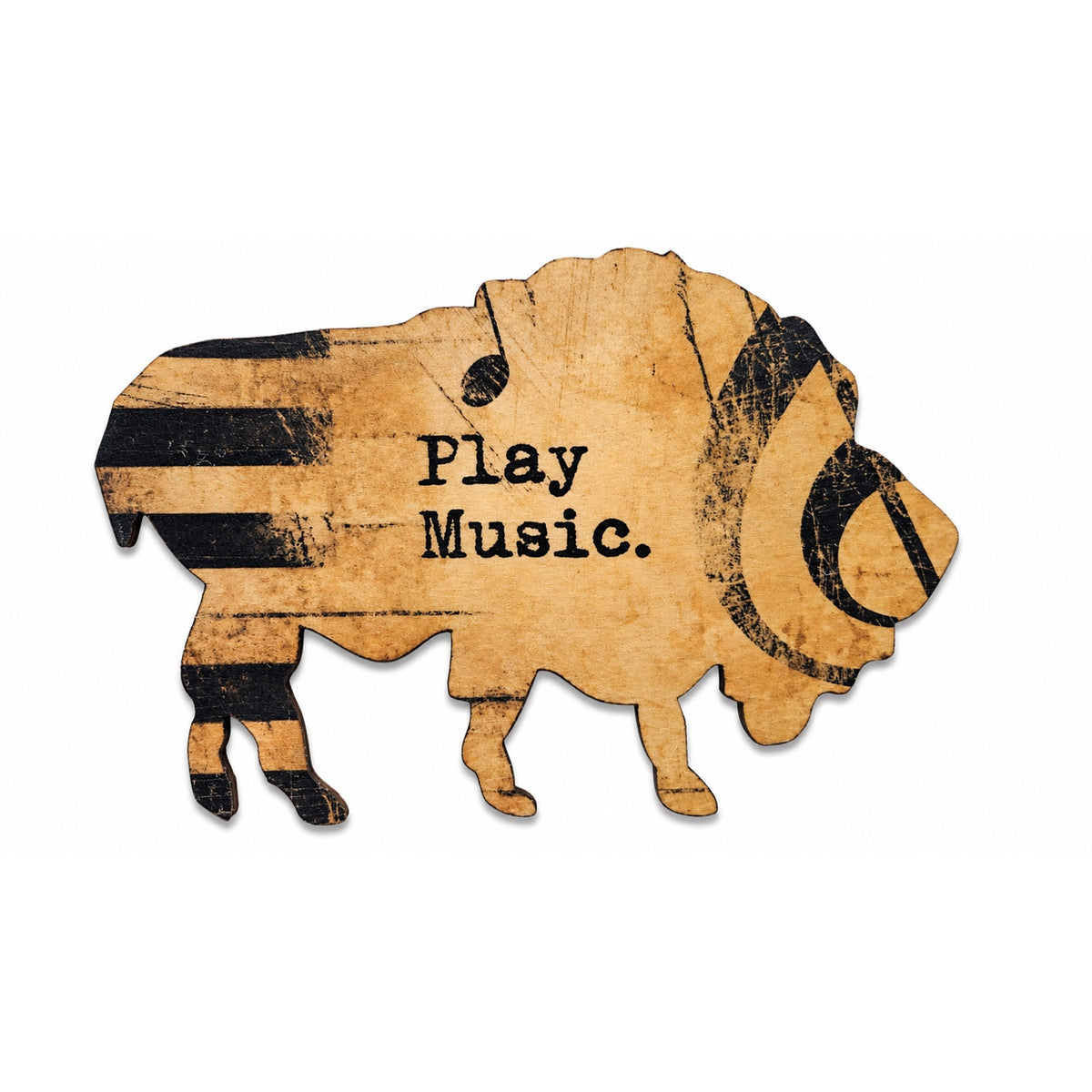 6" Wooden Play Music Magnet