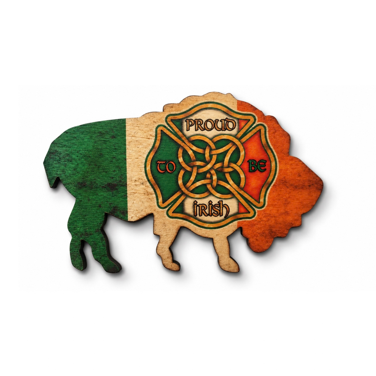 6" Wooden Proud Irish Magnet